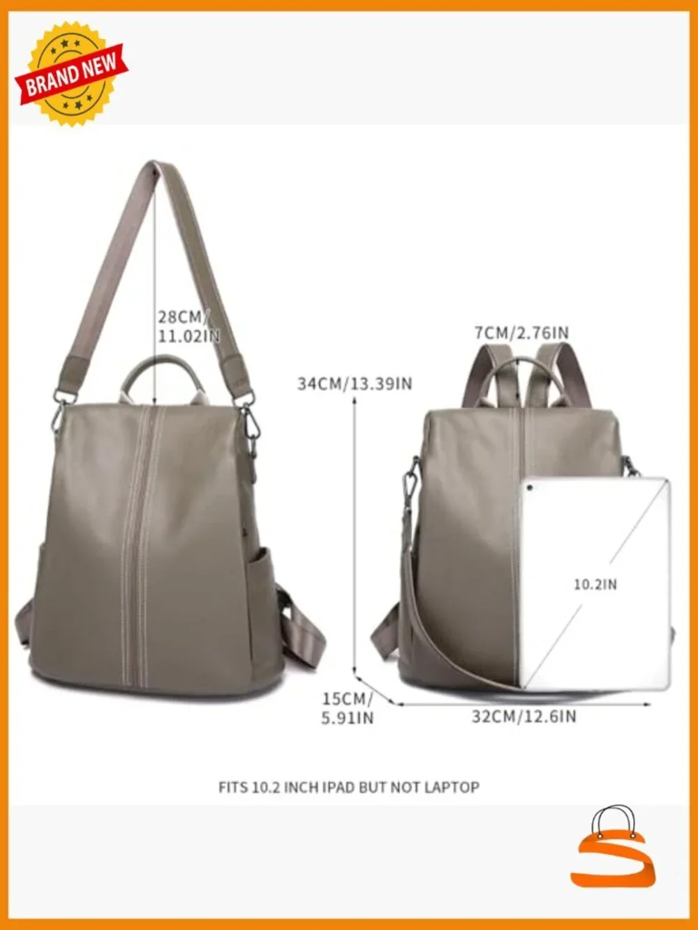 Genuine Leather Backpack Purse Daypack Shoulder Bag Anti-Theft Travel
